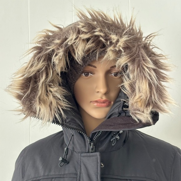 Ecko Red down & feather filled black parka size small EUC - Picture 5 of 15